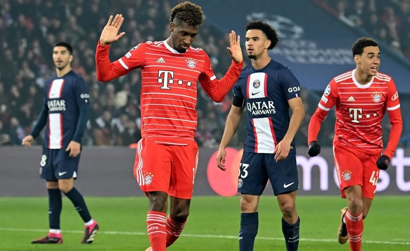 Kingsley Coman lại ghi bàn vào lưới đội bóng cũ giúp Bayern Munich tạo lợi thế lớn.