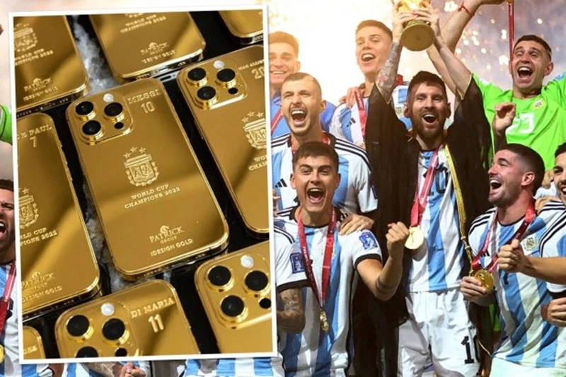 Lionel Messi đặt mua 35 chiếc iPhone vàng để tặng cho tất cả các đồng đội.
