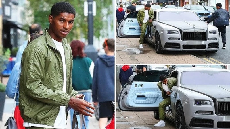 Marcus Rashford và chiếc Rolls-Royce trị giá 700.000 bảng Anh vừa gặp tai nạn. 