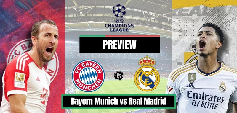 Real Madrid đối đầu Bayern Munich là trận đấu được mệnh danh là “Trận kinh điển châu Âu”.