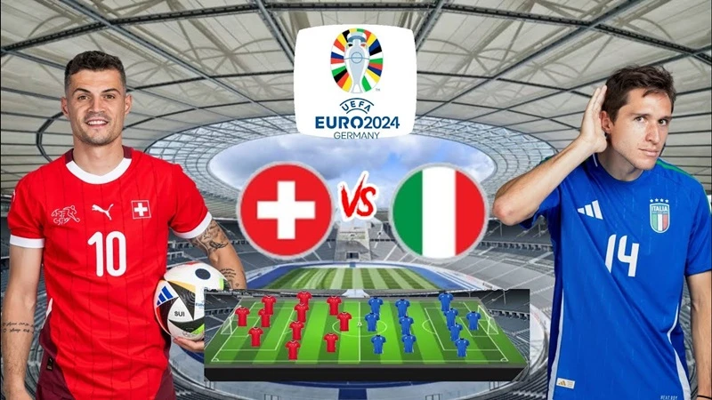 Đương kim vô địch Italy và Thụy Sĩ tìm kiếm tấm vé đầu tiên vào tứ kết Euro 2024.