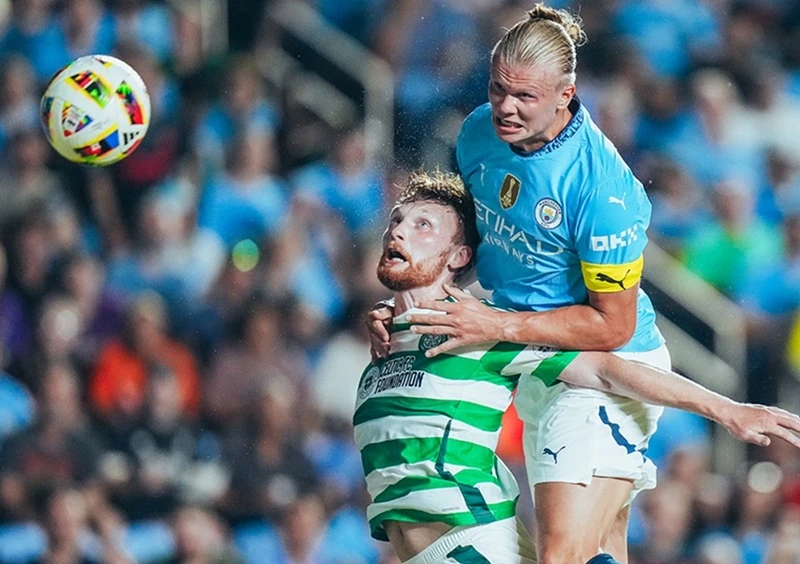 Erling Haaland ghi bàn nhưng Man.City vẫn thua 3-4 trước Celtic.