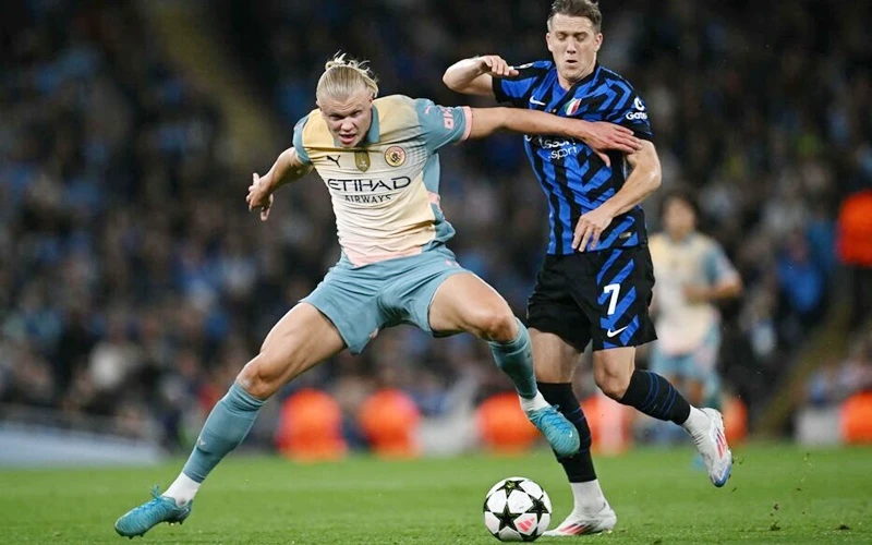 Erling Haaland bị kềm tỏa khiến Man.City hòa 0-0 trước Inter Milan tại Etihad.