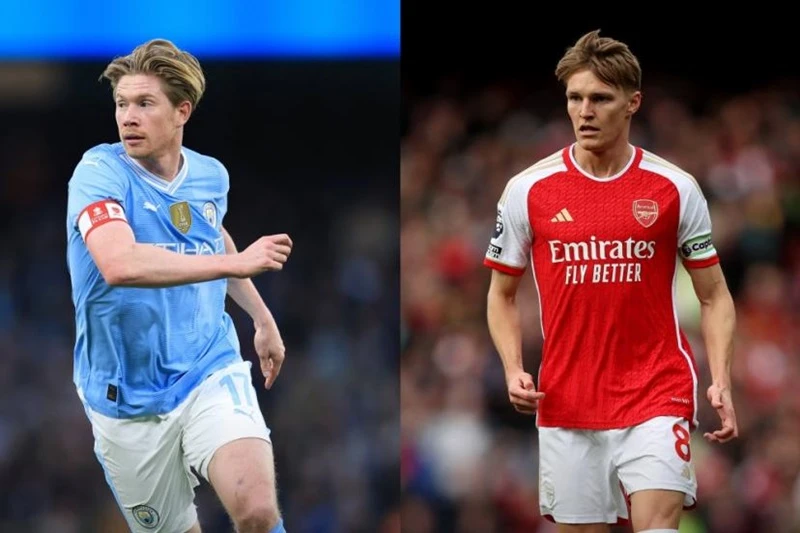 Kevin De Bruyne và Martin Odegaard đã có thể đều không ra sân vào Chủ nhật vì chấn thương.