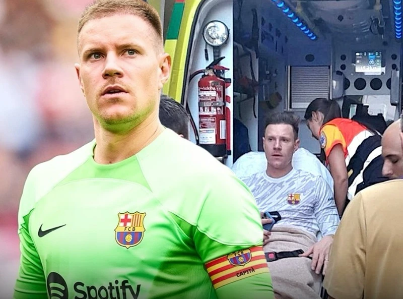 Thủ môn Marc-Andre ter Stegen có thể phải sớm kết thúc mùa giải vì cấn thương đầu gối.