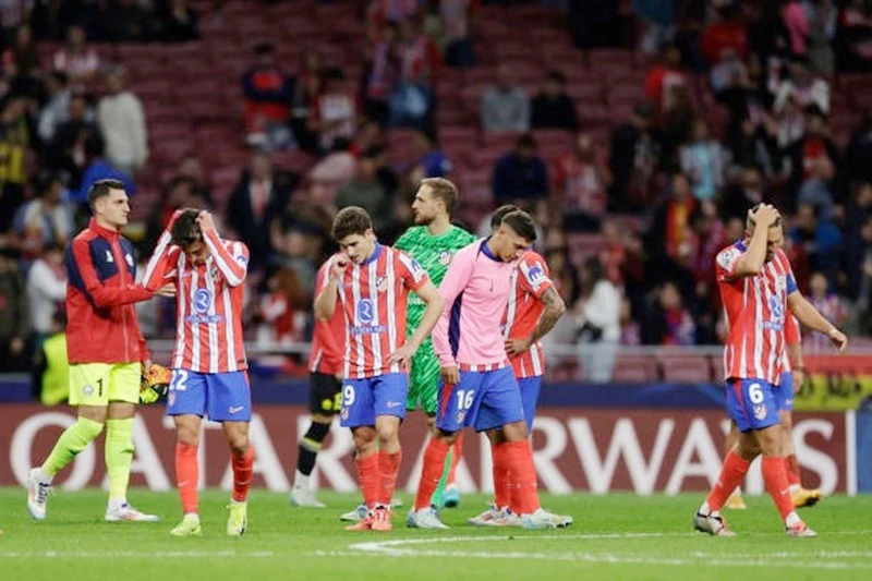 Atletico Madrid nhận thất bại 1-3 trên sân nhà trước Lille