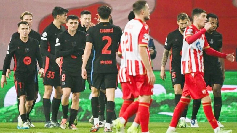 Barcelona một lần nữa cho thấy sức mạnh tấn công khi đánh bại chủ nhà Red Star Belgrade 5-2.