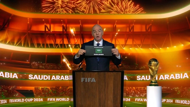 Saudi Arabia đã được FIFA chỉ định là nước đăng cai World Cup 2034 vào thứ Tư.