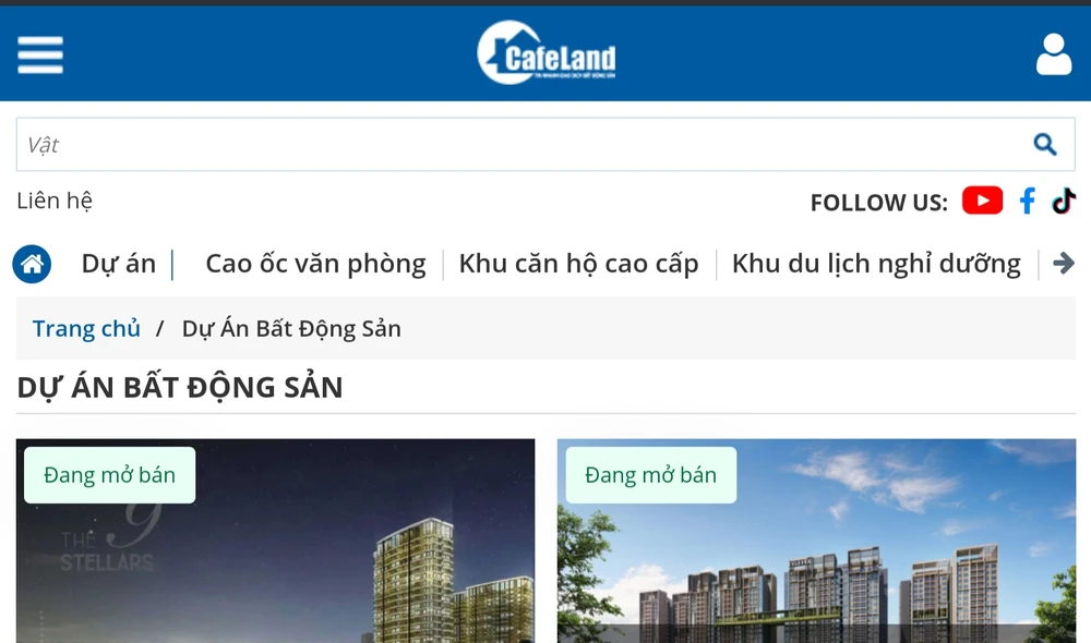 Xử phạt trang thông tin điện tử cafeland.vn