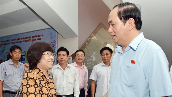 Đồng chí Trần Đại Quang tiếp xúc cử tri
