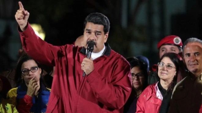 Trước đó, Tổng thống Venezuela Nicolas Maduro cũng lọt vào danh sách trừng phạt của Mỹ. Ảnh REUTERS