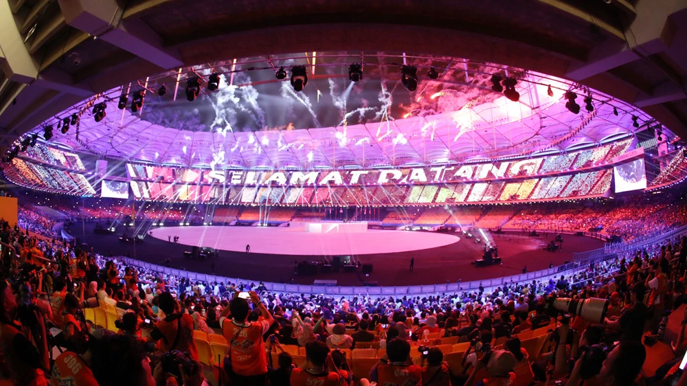 Hình ảnh ấn tượng ngày khai màn lễ hội thể thao lớn nhất Đông Nam Á. Ảnh: HOÀNG HÙNG