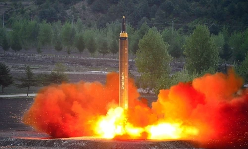 Triều Tiên phóng thử một tên lửa hồi tháng 7. Ảnh: KCNA