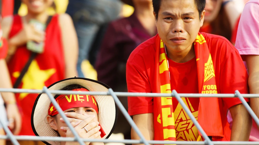 Nỗi đau “thua Thái” luôn ám ảnh cầu thủ và người hâm mộ Việt. Ảnh: Dũng Phương