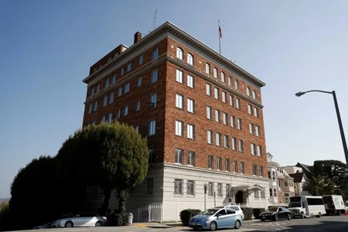 Tòa nhà tổng lãnh sự quán Nga tại San Francisco, Mỹ. Ảnh: ABC