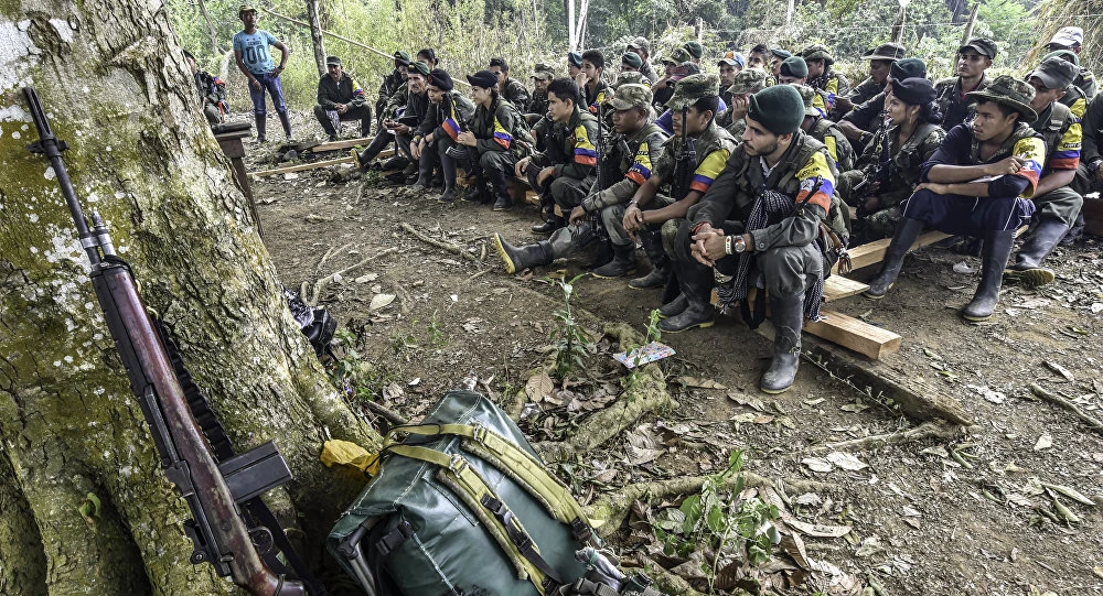 Các thành viên của Lực lượng Vũ trang Cách mạng Colombia (FARC). Ảnh: Sputnik