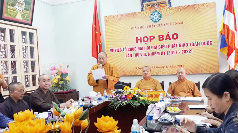Hội đồng Trị sự Giáo hội Phật giáo Việt Nam tổ chức họp báo về sự kiện Đại hội đại biểu Phật giáo toàn quốc lần thứ VIII