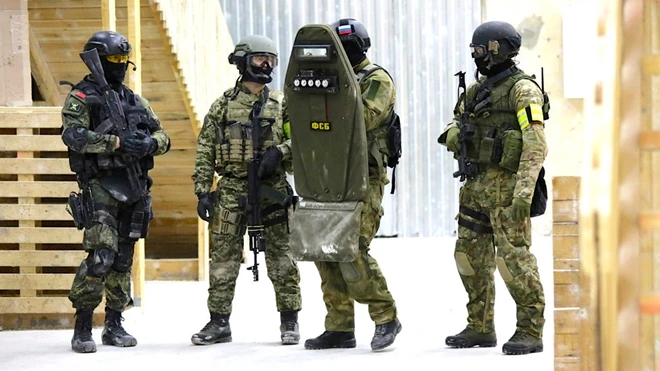 Binh sĩ thuộc lực lượng FSB Nga. Ảnh: SPUTNIK 