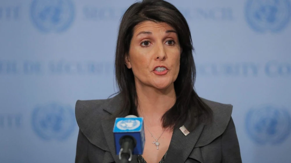 Đại sứ Mỹ tại Liên hợp quốc Nikki Haley ngày 2-1 tuyên bố Washington sẽ rút khoản viện trợ 255 triệu USD dành cho Pakistan. Ảnh: REUTERS