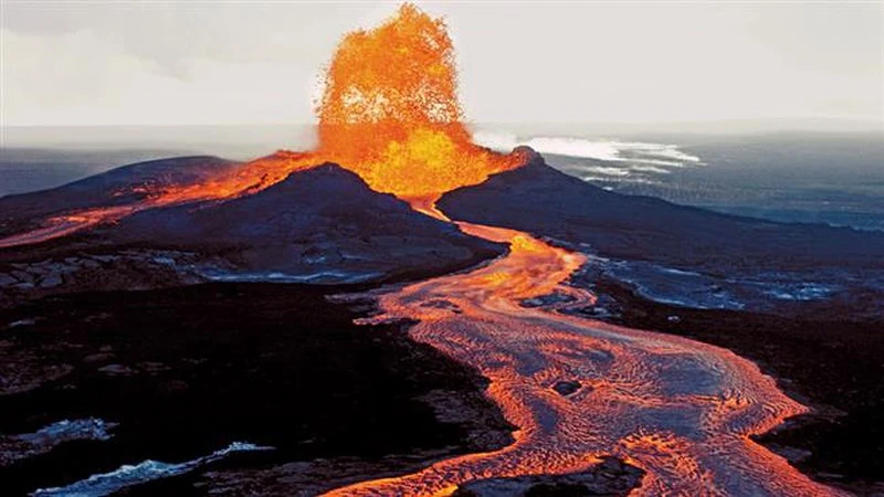 Hình ảnh núi lửa Kilauea tại Hawaii phun trào. Ảnh: CNN