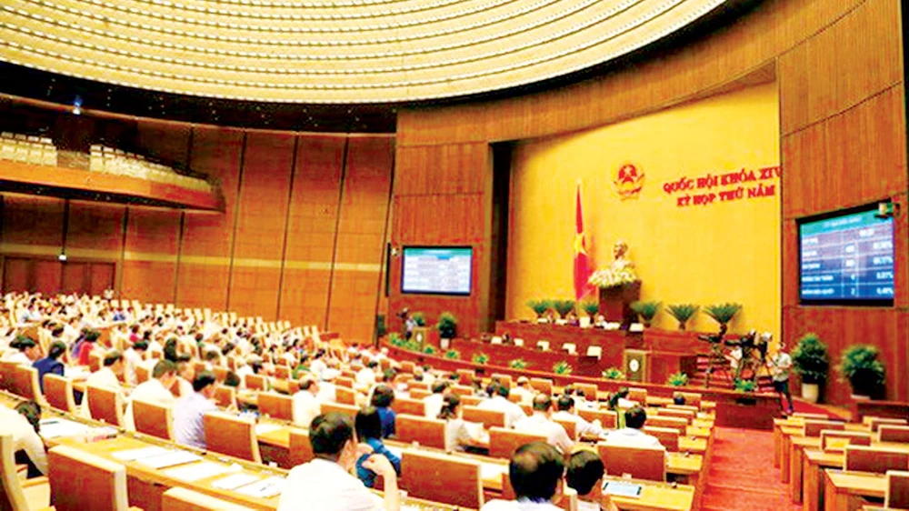  Quang cảnh một phiên họp Quốc hội