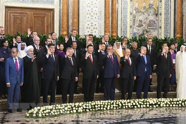 Các nhà lãnh đạo tham dự Hội nghị thượng đỉnh lần thứ 5 CICA diễn ra ở thủ đô Dushanbe ,Tajikistan, ngày 15-6. Nguồn:TTXVN