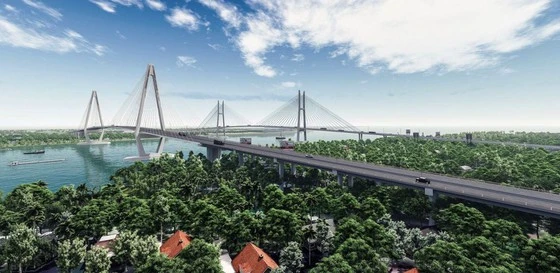 Phối cảnh dự án cầu Mỹ Thuận 2, sẽ đấu nối với cao tốc Trung Lương - Mỹ Thuận và tuyến cao tốc Mỹ Thuận - Cần Thơ 