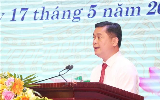 Bí thư Tỉnh ủy Nghệ An Thái Thanh Quý phát biểu tại Lễ kỷ niệm 130 năm Ngày sinh Chủ tịch Hồ Chí Minh. Ảnh: TTXVN