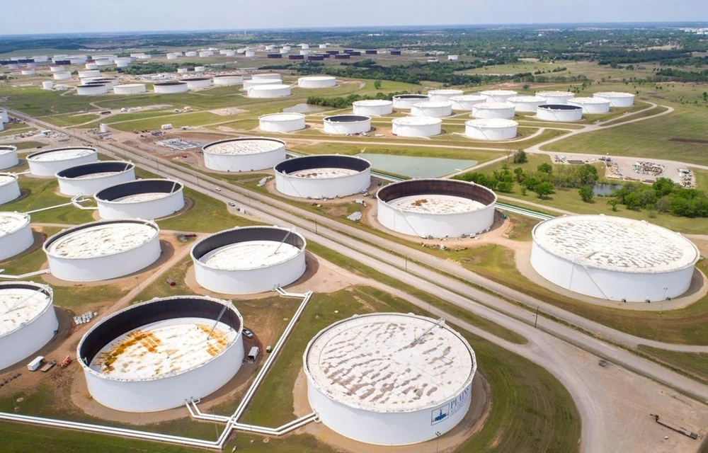 Kho dự trữ dầu chiến lược Cushing tại Oklahoma, Mỹ. Nguồn: REUTERS