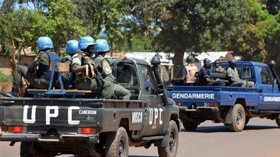 Lực lượng gìn giữ hòa bình của LHQ tại Cộng hòa Trung Phi. Nguồn: TTXVN