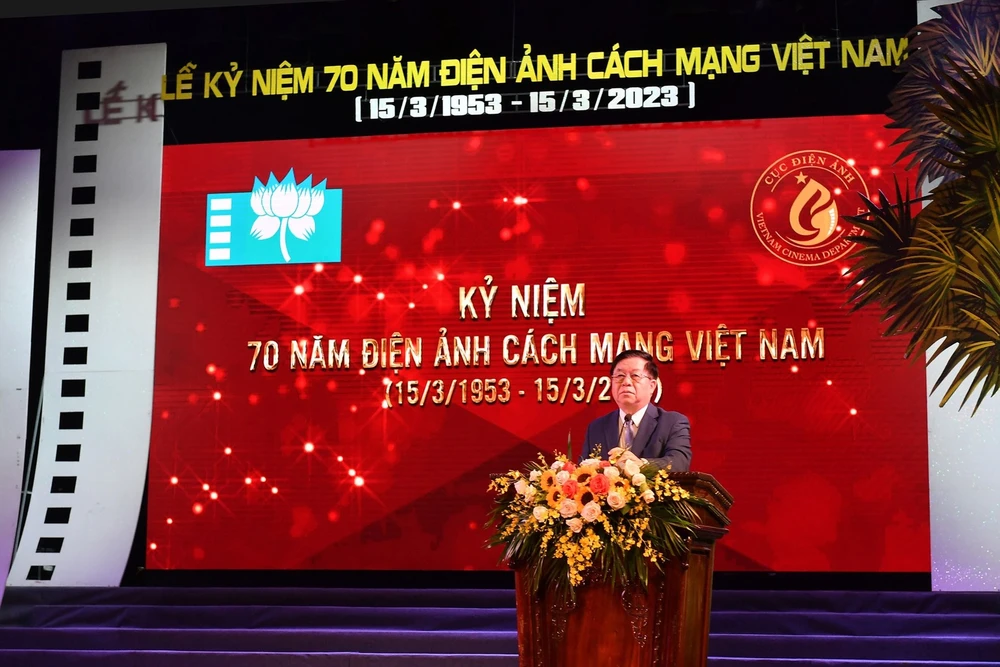 Lễ kỷ niệm 70 năm thành lập Điện ảnh Việt Nam. Nguồn: LAODONG.VN