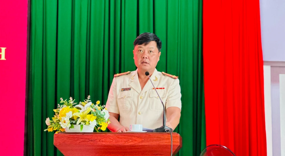 Thượng tá Nguyễn Đình Dương giữ chức Trưởng Công an TP Thủ Đức. Ảnh: CHÍ THẠCH 
