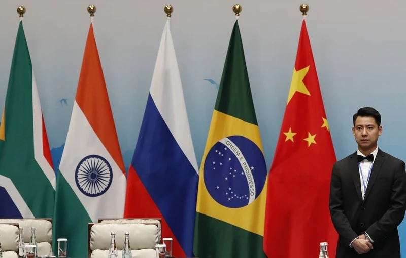 Khối BRICS hiện có 5 thành viên gồm: Brazil, Nga, Ấn Độ, Trung Quốc và Nam Phi. Ảnh: AP