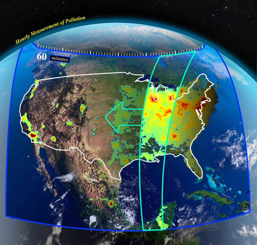  Hình ảnh đo độ ô nhiễm ở Mỹ từ Tempo