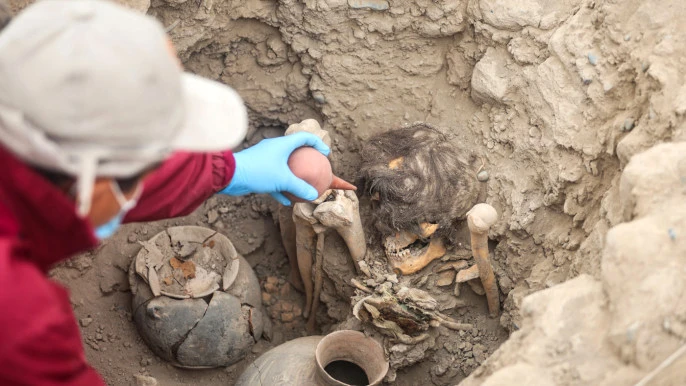 Xác ướp được phát hiện tại địa điểm khảo cổ Huaca Pucllana