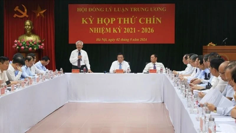 Quang cảnh Kỳ họp thứ chín Hội đồng Lý luận Trung ương nhiệm kỳ 2021-2026. Nguồn: DANGCONGSAN.ORG.VN