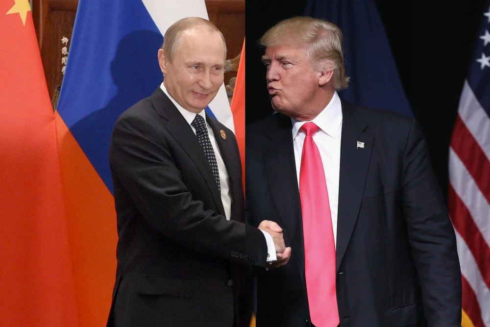 Tổng thống Mỹ Donald Trump và Tổng thống Nga Vladimir Putin. Nguồn: newrepublic