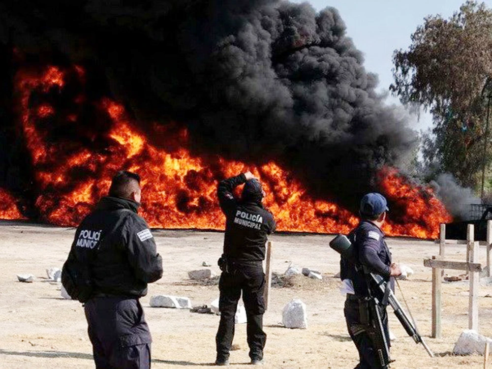 Một vụ cháy do ăn trộm nhiên liệu tại Mexico. Ảnh minh họa