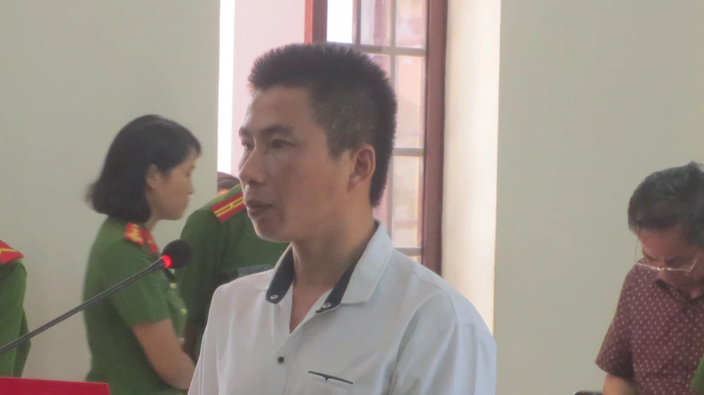Bị cáo Nguyễn Quốc Khánh tại phiên tòa