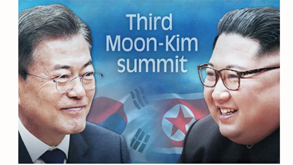Cuộc gặp thượng đỉnh liên Triều lần thứ 3 sẽ diễn ra từ ngày 18 đến ngày 20-9. Ảnh: Yonhap