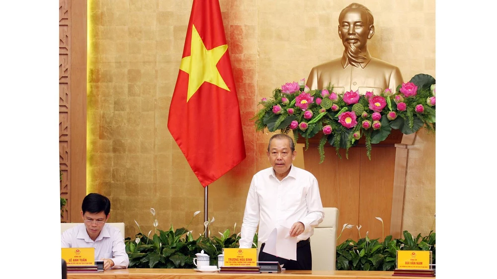 Phó Thủ tướng Trương Hòa Bình pháts biểu tại Hội nghị. Ảnh: VGP