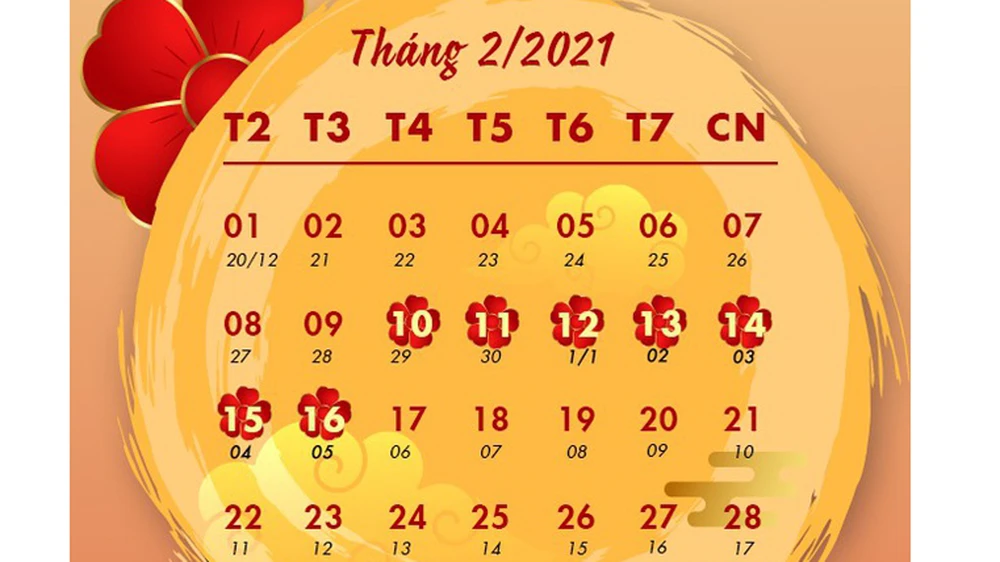 Tết Âm lịch 2021: Người lao động được nghỉ 7 ngày