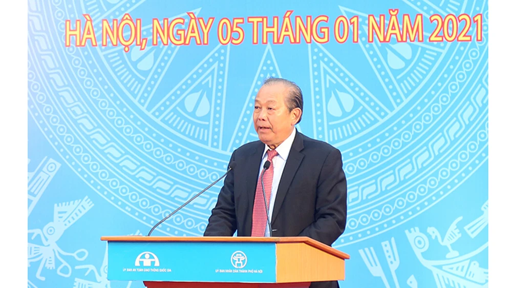 Phó Thủ tướng Thường trực Chính phủ Trương Hòa Bình phát động "Năm An toàn giao thông năm 2021"
