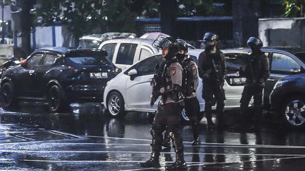 Indonesia tăng cường an ninh chống khủng bố sau vụ xả súng đồn cảnh sát. Nguồn: Kompas