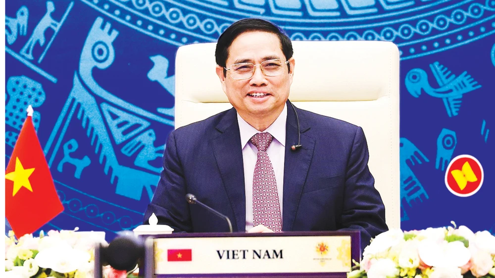 Thủ tướng Phạm Minh Chính tham dự Hội nghị cấp cao ASEAN - Ấn Độ lần thứ 18. Ảnh: TTXVN
