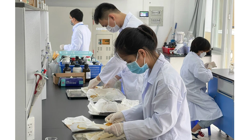 Sinh viên năm cuối Trường ĐH Công nghiệp Thực phẩm TPHCM trở lại học thực hành từ đầu tháng 11 