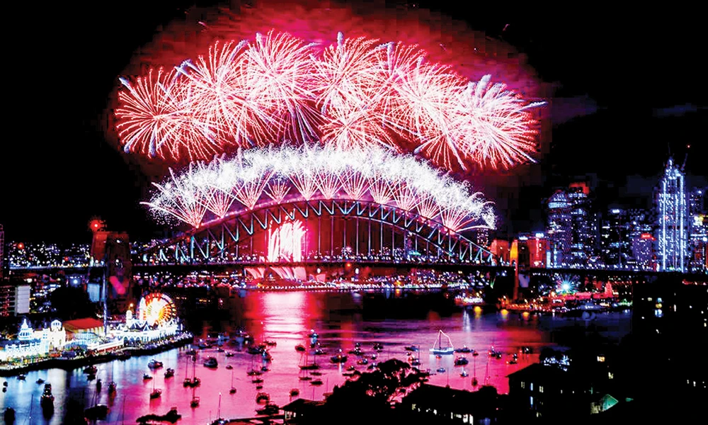 "Ngắm Sydney tỏa sáng" là tên chương trình bắn pháo hoa đón năm mới ở Sydney, Australia