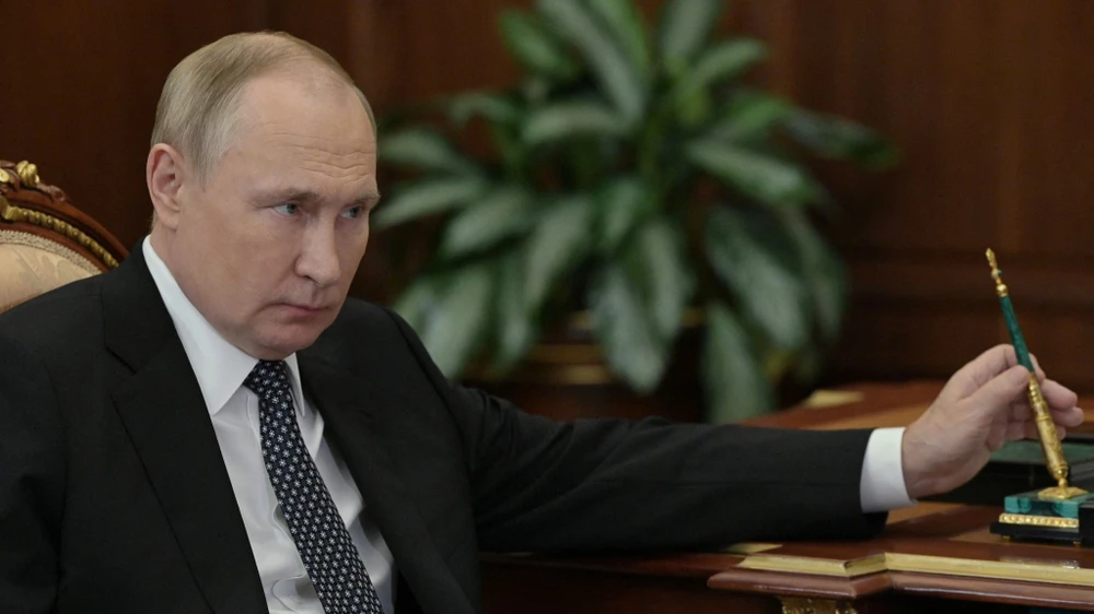 Tổng thống Putin tại một cuộc họp ở Moscow ngày 3-1. Ảnh: REUTERS