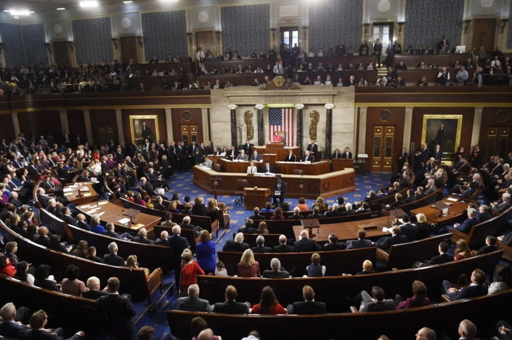 Toàn cảnh một phiên họp Quốc hội Mỹ tại Washington, DC
