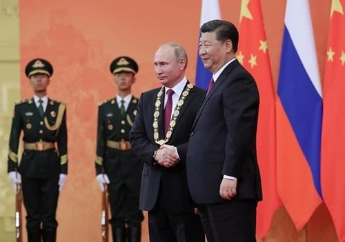 Chủ tịch Trung Quốc Tập Cận Bình và Tổng thống Nga Vladimir Putin sẽ tham dự lễ khởi công dự án liên doanh giữa Nga-Trung Quốc. (Nguồn: Sputnik)